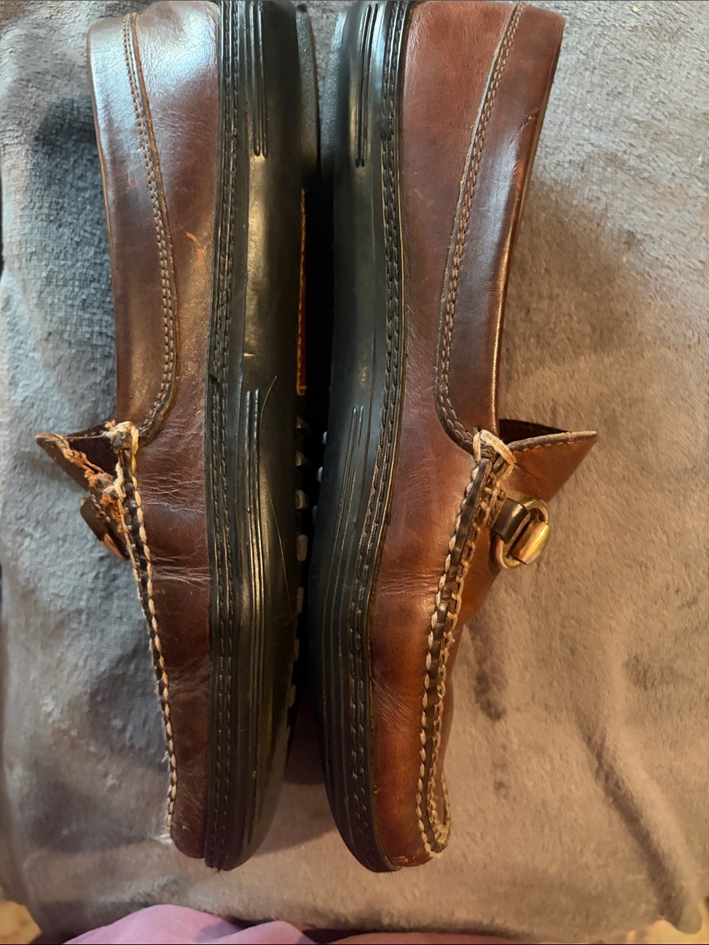 Gucci Brown Leather Horsebit Slip-On Loafers - Picture 3 of 6